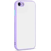 GGM GİYİM & AKSESUAR iPhone 7-8 - Se 2020 ile Uyumlu Arka Kısmı Mat Şeffaf Yapıya Sahip Kenarları Silikon Tpu Malzemeden &Uuml;ret