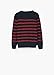 MANGO KIDS - Striped cotton sweater - Size: 5-6 years - Color: Dark Heather Grey