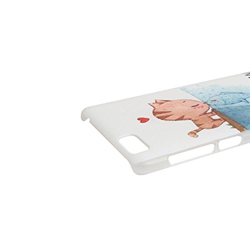 Guran   Pl  stico Hard Funda Cascara para UleFone Future Smartphone Bumper PC Case Cover-Gato en amor con pescado