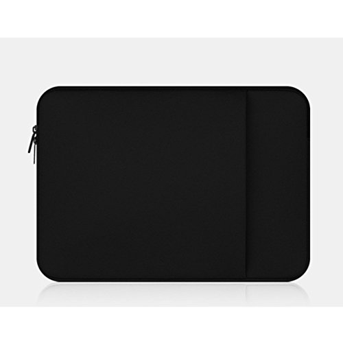 Balai Doppel-tasche Reißverschluss Computer Bag Notebook Schutz Paket Tragbar Notebook Taschen Hüllen, 13 inch Schwarz - 2