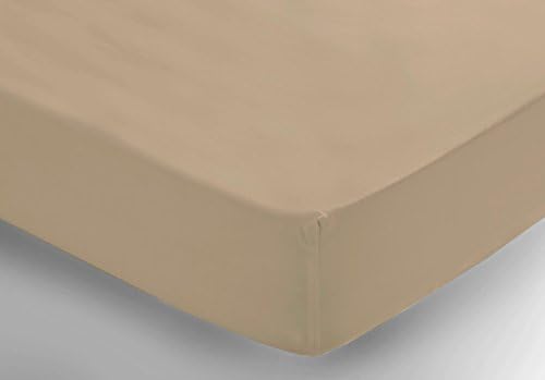 Elinens Basics Brown Fitted Sheet, Easycare Non Iron, Mattress Depth 28cm (King Size, Walnut Whip)