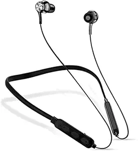 FANMADE HP17 Wireless Bluetooth In Ear Neckband Earphone with Mic (Black)