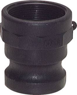 Kamlock-Stecker (A) Rp 2"(IG), 6 bar PP Werkstoff:6 bar PP* Gewinde:Rp 2" DN:50 (2")mm Stecker Ø:63