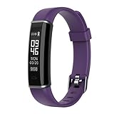 XYQS Smart Armband Bluetooth Armband Schlaf Monitor Smart Watch Fitness Tracker Aktivität Tracker Uhr Kamera Stoppuhr Sportuhr Geschenk (Farbe : Purple)