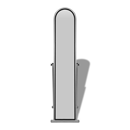 vidaXL Standspiegel Boden Stehend Spiegel Ankleidespiegel Ganzkörperspiegel grau - 2