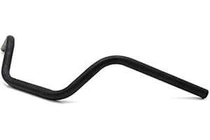 BHYSHOP 7/8"22mm Vintage Retro Manubrio universale Drag Straight Bar Chopper Bobber Cruiser Custom CG (Nero)