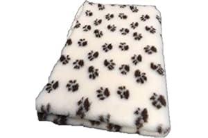 Vetbed -/ Drybed I Crème avec pattes marron I 100 x 150 cm