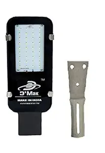 D'Mak 230V IP65 Water Resistant LED Focus Street Light with Clam Pure for Outdoor (Cool White, Grey Slim Body, 36 Watts)