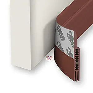 MMT Acoustix Door Bottom Seal Stopper Strip | Self Adhesive Door Seal Bottom | Waterproof & Soundproof | 1mtr x 50mm Brown