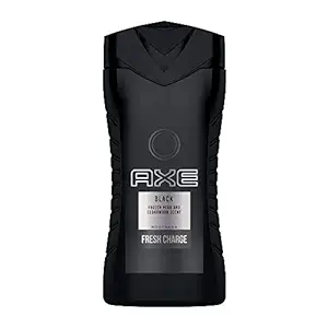 Axe Body Wash Gel for Men, Black Fresh Charge, with Irresistible Frozen Pear and Cedarwood Fragrance, for All Skin Types, 250 ml
