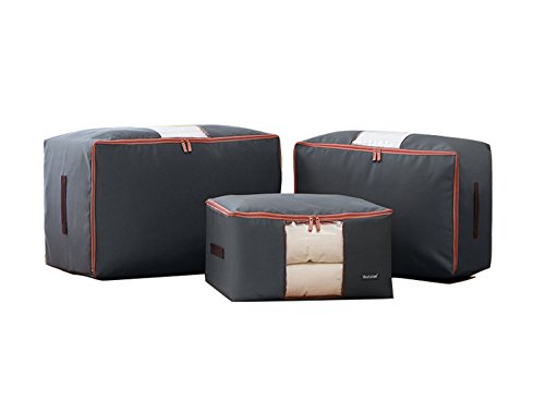 3(100L+72L+50L) x 600D Oxford Gewebe Aufbewahrungstasche für Bettdecken, Zusammenfaltbar – Ideal Für Mehrere Bettdecken, Kissen, Kleidung - 2