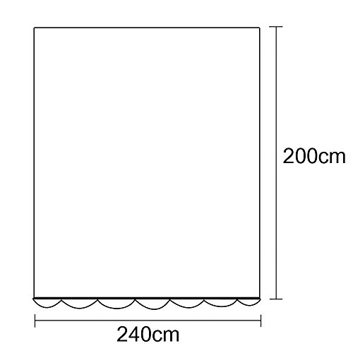 Musuntas Hohe Qualität 100% Polyester Wasserdicht Bad Duschvorhang – extralange 200 * 240cm mit Ring Haken - 5