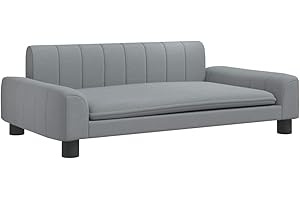 vidaXL Cama para Perros de Tela Gris Claro 90x53x30 cm, Sofá para Mascotas, Resistente al Desgaste