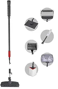 AquaticHI 6 in 1 Aquarium/Fish Tank Cleaning Tool, Algae Brush, Algae Scraper, Fish Net, Flat Sponge, Right Angle Sponge, Gravel Rake for Long Deep Fish Tanks