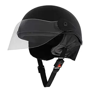 Sage Square High Hardness Shell Aero Half Cycling Helmet (Matte Black, Medium)