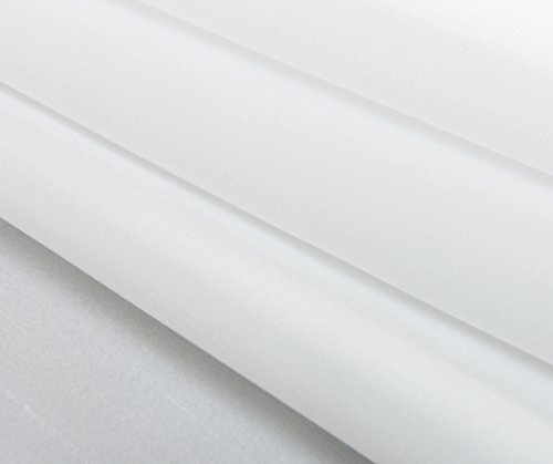 Schiebegardine Flächenvorhang Wildseide Optik Vorhang Gardine , 245×60 cm (Höhe x Breite) , Weiß, 85620 - 5
