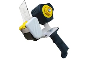PACKNSELL Heavy Duty Dual Tape Gun for 2" Wide Tapes Dispenser Hand Parcel Packing for Both cores 2" (50mm) and 3" (76mm) Core + Knife.