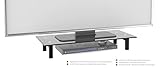 Design Schreib-Tisch Tisch-Aufsatz Display-Stand Low-Board Sicherheits-Glas Höhenverstellbar/Maße BxTxH 600mm x 280mm x 95-105mm/Belastbar 45Kg