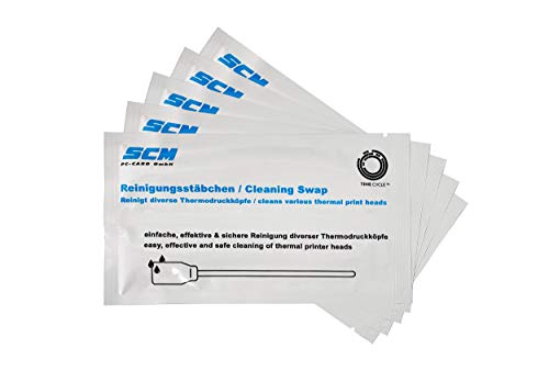 SCM - Palillos de Limpieza con Alcohol (10 Unidades, para Cabezal de impresión térmica, componentes electrónicos DIV, Lugares de difícil Acceso)