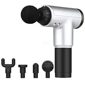 Pro Massage Machine for Home Gun Deep Tissue?Muscle Fascial Gun Massage Trigger with Handheld 6 Speeds Percussion, Ultra-Quiet Brushless Motor with 4 Massage Heads for Athlete Muscle Relaxation