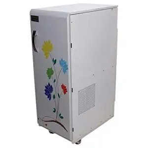 New Life Atta Maker Wooden Domestic Flour Mill without Wecum & Standedr Finishing Look with white matt finishing colorwith Flower Design (2/5kg)