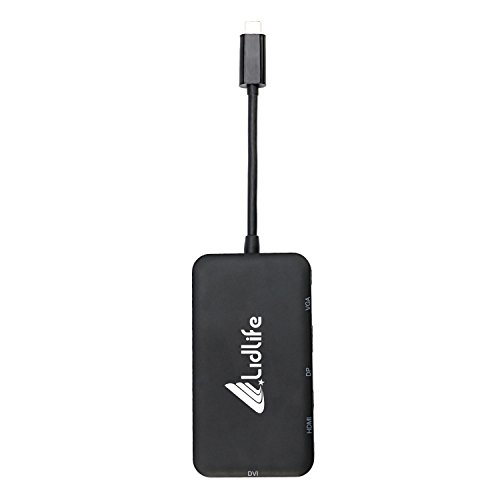 USB-C Multifunktions-4-in-1 Adapter, Deckel A0202 Typ C Zu HDMI DP DVI VGA 4K Kabel Multiport Konverter für neues Macbook - 2