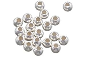 BEADS JAR Sterling Silver 925 2mm Round Shiny Spacer Beads PK20