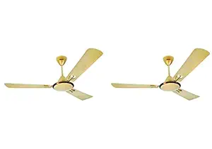 Usha Striker Galaxy 1200mm 80-watt Goodbye Dust Ceiling Fan with Anti Dust Feature (Bright Gold),pack of 2