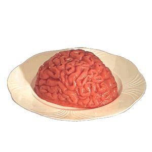 Cerebro humano molde de gelatina para Halloween Party Prop, jardín, césped, Mantenimiento