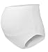 Happy Mama. Women's Maternity High Rise Briefs Panties Support Underwear. 377p (White, UK 10/12, M)