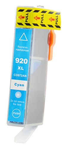Druckerpatrone kompatibel für HP 920 XL 920XL Cyan mit Chip und Füllstand - 2