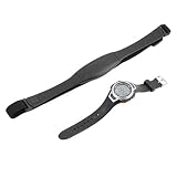 LoveOlvido 3 Meter Wasserdichte Pulsuhr Wireless Brustgurt Sport Armbanduhr Laufen Tauchen Uhr mit Hintergrundbeleuchtung Wecker
