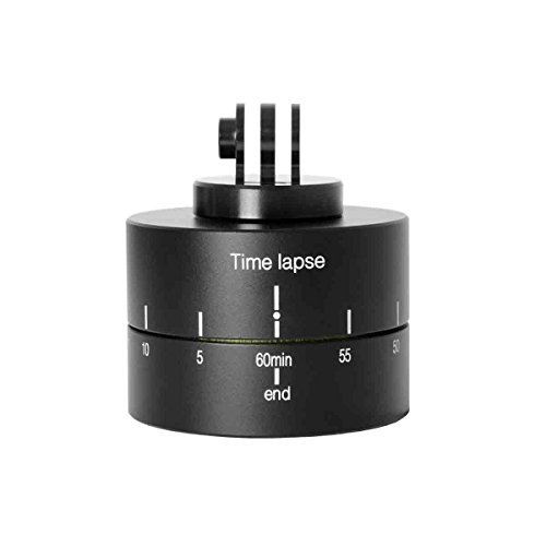 Fantaseal 360° Giratorio y 60 Minutos Lapso de Tiempo Estabilizador Escena Lapso para GoPro Hero 4 / 3+ / 3 / Session, SJCAM SJ6000 / SJ5000 / SJ4000, Xiaomi Xiaoyi, Garmin Virb XE y más Cámaras de Acción