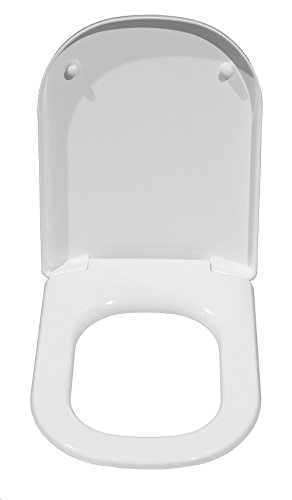 Keramag WC-Sitz Renova Nummer 1 Plan, Scharniere in Edelstahl weiß, 572140000 - 2