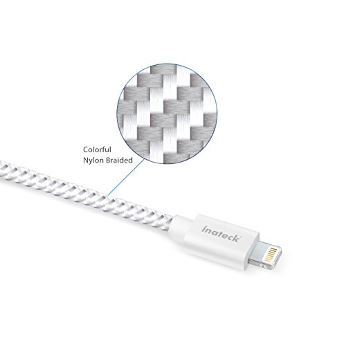 [Apple MFi zertifiziert] Inateck Lightning kabel für iPhone, iPad, iPod, Apple USB Ladegerät Kabel fürs Laden und Synchronisieren, 1,2m – weiß - 4