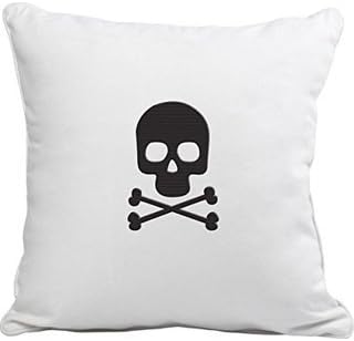 CBOutletArt Skull and Crossbones #26 Cotton Linen Decorative Throw Pillow Case Cushion Cover 18*18 Inch