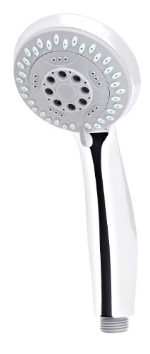 Sanifri 470010819 Handbrause Flow V, 82 mm mit Antikalknoppen, 5-strahlig, verchromt