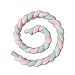 Produktbild Yunteng Shop Bettgitter Handgemachte geflochtene Kinderbett Stoßstange Baby Kopfschutz Stoßstange Knoten Geflecht dekorative Kissen für Baby Kinderzimmer Kinderbett Bettwäsche