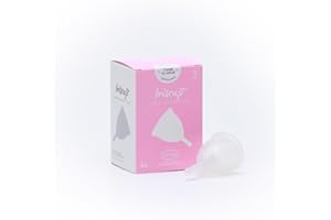 IRISCUP MENSTRUAL CUP Irisana - Copa Menstrual - Talla S - Transparente - 8,5 x 4,5 x 9,5 cm - De 100% Silicona Quirúrgica - Compatible con DIU - Ecológica - Modelo Iriscup