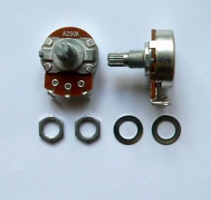 Jellyfish Audio A250K 2 pot set for Fender Telecaster guitar Tele log potentiometer tone volume