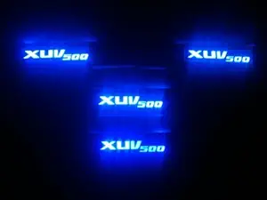 DS ENTERPRISE Door Acrylic Plates with Light For Mahindra XUV 500 All Models - Set of 4PCS (Blue Color)