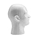 Male Mannequin White Styrofoam Head