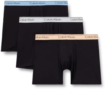Calvin Klein Uomo Slip Boxer Confezione da 3 Elasticizzati, Nero (Black Bodies W/Gulf Blue/Light CAS), S