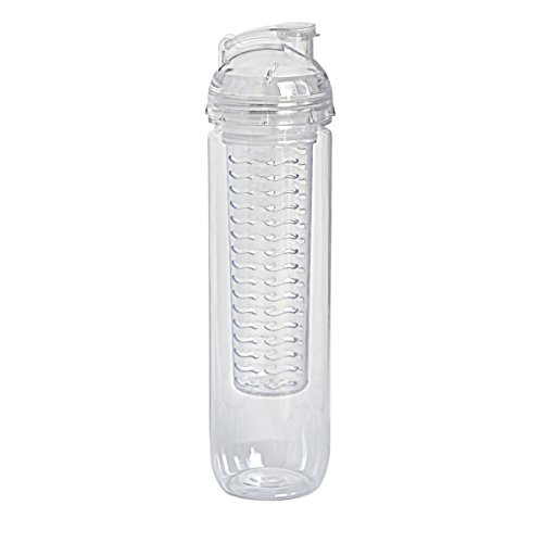 800ml Trinkflasche für Fruchtschorlen in den Farben Pink, Grün oder Transparent. Perfekte Sportflasche aus BPA-freiem Tritan. Super-einfacher und auslaufsicherer Trinkverschluss. Leicht zu reinigen. - 8