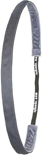 Ivybands | The non-slip grey's Bold, 1.2 cm Wide Dark Grey Band | Grey | One Size | IVY704
