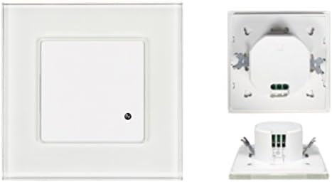 Variation Flush-Mounted Blind Switch Dimmer Light Switch Switch Wall Switch Toggle Switch Series Aerial Socket ISDN ISDN RJ45 + RJ11 socket insert Interior Plastic and Glass White