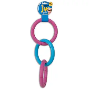JW Pet Company Invincible Chains LT Triple Dog Toy, Large (Colors Vary)