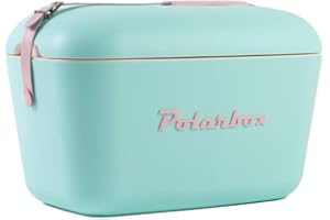 ‎KREHER Kreher® Kühlbox Passive Kühlbox Kühltaschen Polar in Retro Vintage Design aus Kunststoff mit polystyrol (Airpop) thermische Isolierung