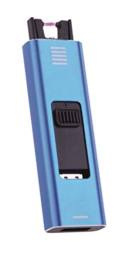 Champ USB ARC Metallic Lighter No Flame No Gas USB Rechargeable Windproof Power ARC (Blue)