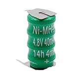 vhbw NiMH Ersatz Knopfzellen-Akku (4X Zelle) Typ V40H 40mAh 4.8V passend für Modellbau-Akkus, Solar-Leuchten UVM.